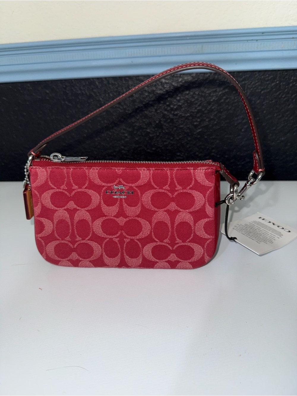 NWT Coach Signature Denim Red Nolita 19